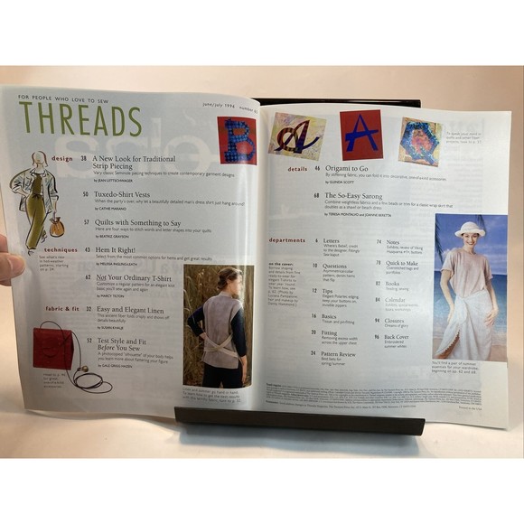Taunton's Threads Magazine July 1996 #65 See Pics for Articles - Picture 2 of 2